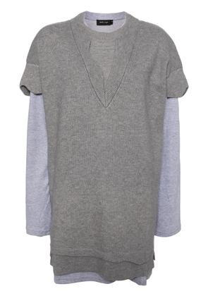 tout a coup V-neck jumper set - Grey