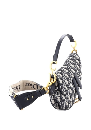 Christian Dior Pre-Owned Saddle Handbag Oblique Canvas Mini shoulder bag - Blue