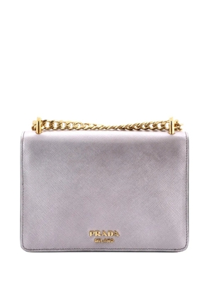 Prada Pre-Owned Envelope Flap Chain Shoulder bag Saffiano Leather Small crossbody bag - Silver