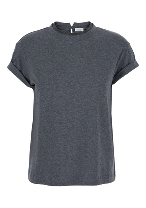 Brunello Cucinelli Monil Detail T-shirt - Grey