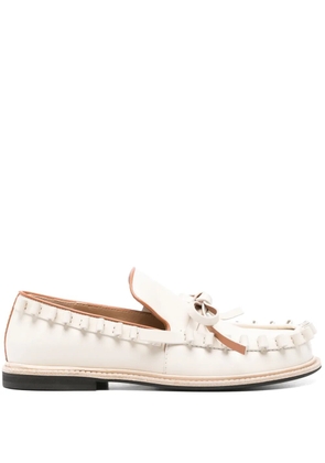 JW Anderson bow-detail leather loafers - Neutrals