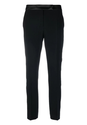 Max Mara satin-trim slim-cut trousers - Black
