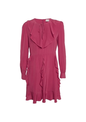 Red Valentino Vintage ruffle silk mini dress - Pink