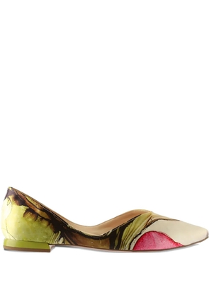 Hogl pointed ballet flats - Yellow