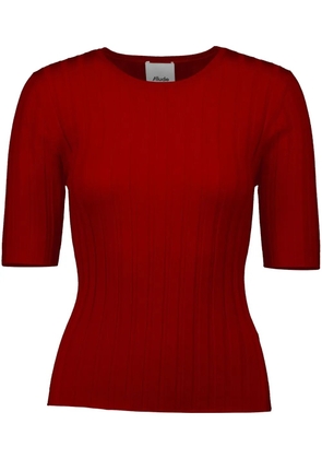 Allude ribbed-knit top - Red