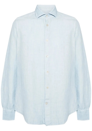 Eleventy slub-texture linen shirt - Blue