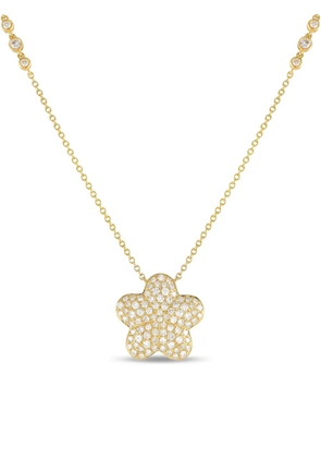 LB Exclusive 18kt yellow gold Flower diamond necklace