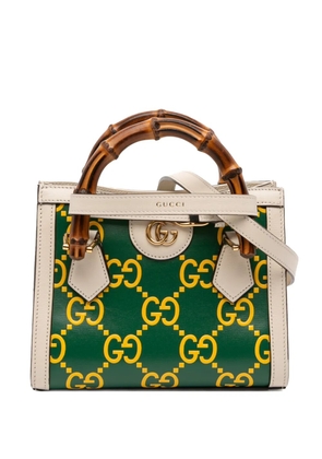 Gucci Pre-Owned 2016-2025 Mini Leather Bamboo GG Diana satchel - Green
