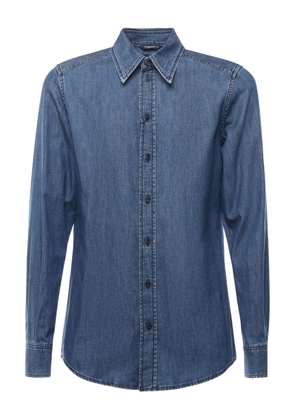 Dolce & Gabbana denim long-sleeved cotton shirt - Blue