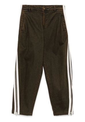 CROQUIS drawstring zip-up jeans - Brown