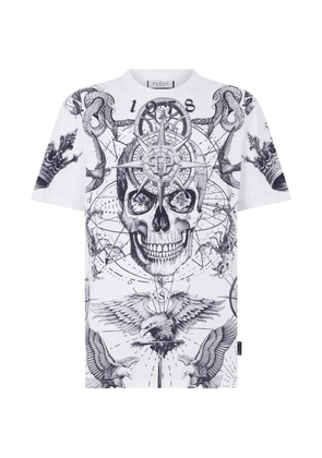 Philipp Plein round-neck skull-print T-shirt - White