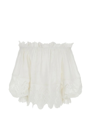 Camilla broderie-anglaise off-shoulder top - White