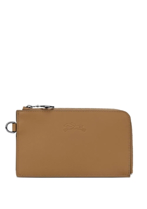 Longchamp Le Pliage Xtra leather clutch bag - Brown