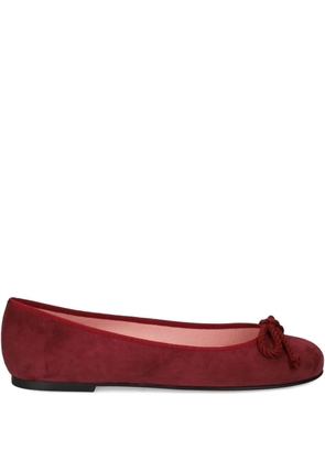 Pretty Ballerinas Rosario bow-detail round-toe ballet flats - Red