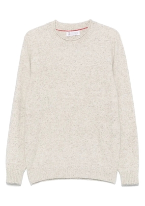 Brunello Cucinelli mélange-effect jumper - Grey