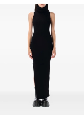 Rick Owens ribbed turtleneck mini dress - Black