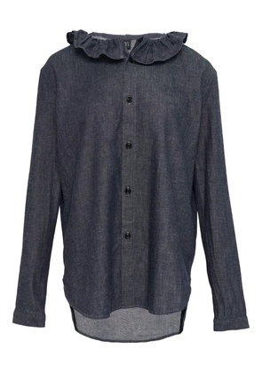 Y's ruffled denim shirt - Blue