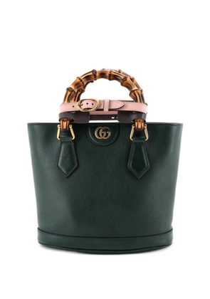 Gucci Pre-Owned Diana Convertible Leather Small bucket bag - Green