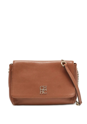 Carolina Herrera Vintage leather crossbody bag - Brown