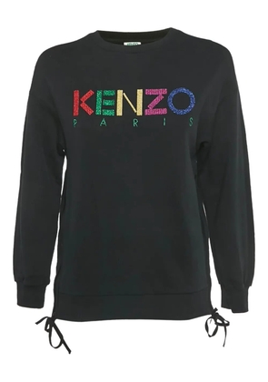Kenzo Pre-Owned logo-detail side-zip sweatshirt - Black