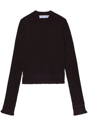 Proenza Schouler White Label cropped chenille-texture jumper - Black