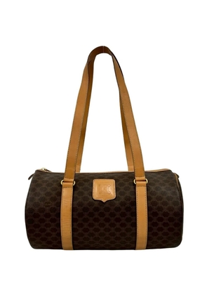 Celine Pre-Owned 2014 Macadam Coated Canvas shoulder bag - Brown