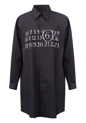 MM6 Maison Margiela signature numbers motif shirt dress - Black