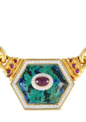 David Webb 18K yellow gold multi-stone necklace