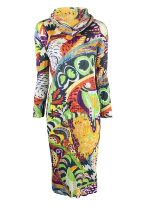 Pleats Please Issey Miyake Snowrunner plissé midi dress - White