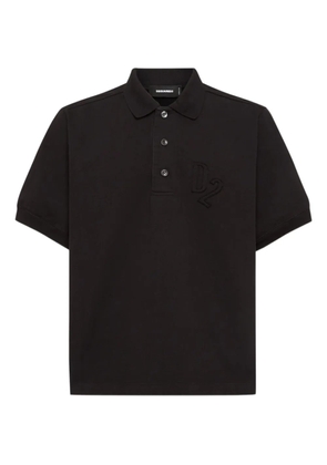 DSQUARED2 embroidered-logo polo shirt - Black