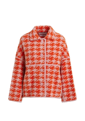 Essentiel Antwerp houndstooth button cardigan - Orange