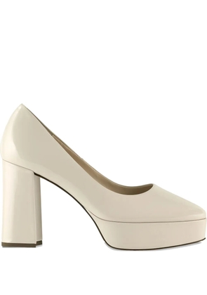 Hogl 100mm Gianna platform block-heel pumps - Neutrals