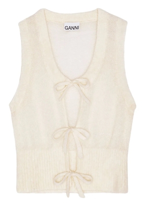 GANNI tied vest - Neutrals