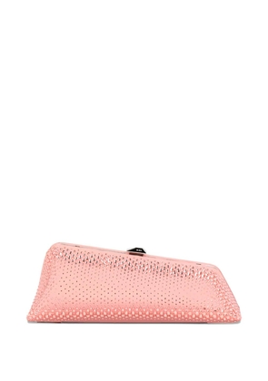 The Attico Long Night crystal-embellished clutch bag - Pink