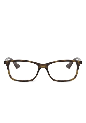 Ray-Ban RX7047 rectangle acetate glasses - Brown