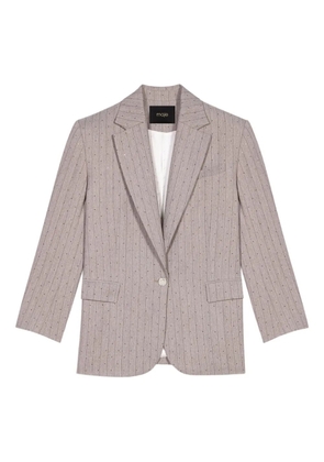 Maje rhinestone suit jacket - Grey