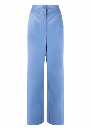 MM6 Maison Margiela faux-leather straight-leg trousers - Blue