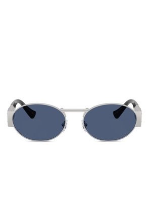 Versace Eyewear medusa-detail round-frame sunglasses - Silver