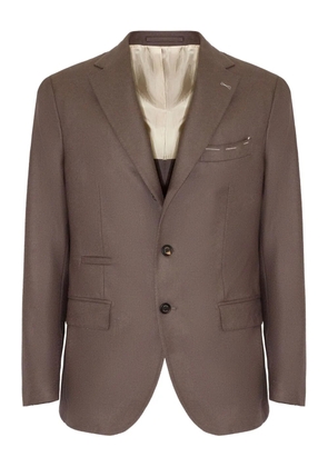 Eleventy hand-stitched wool jacket - Brown