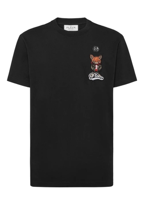 Philipp Plein fox-patch T-shirt - Black