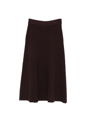 P.A.R.O.S.H. elastic-waist midi skirt - Brown