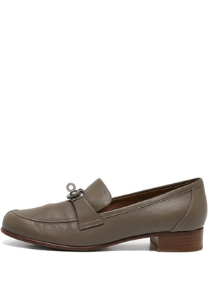 Hermès Pre-Owned Kelly leather loafers - Grey