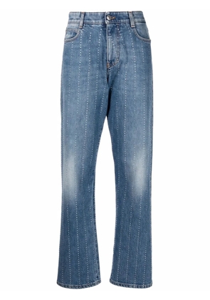 Stella McCartney rhinestone-embellished straight-leg jeans - Blue
