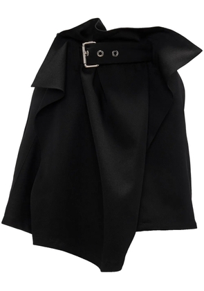 JW Anderson asymmetric draped wool mini skirt - Black