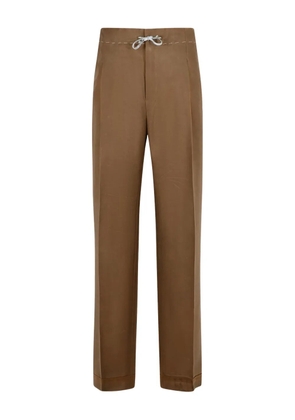 Maison Margiela drawstring-waist pleated pants - Brown