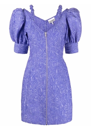 GANNI open V-neck mini dress - 731