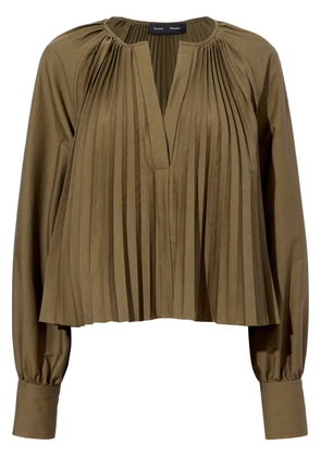 Proenza Schouler Monica pleat-detailing blouse - Green