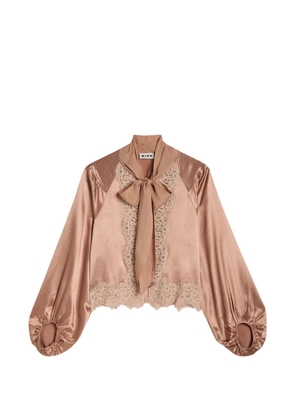 Rixo Nalani lace-trimmed blouse - Neutrals