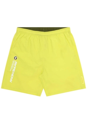 AAPE BY *A BATHING APE® logo-print elasticated shorts - Yellow