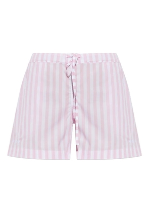 Hunza G embroidered striped shorts - Pink